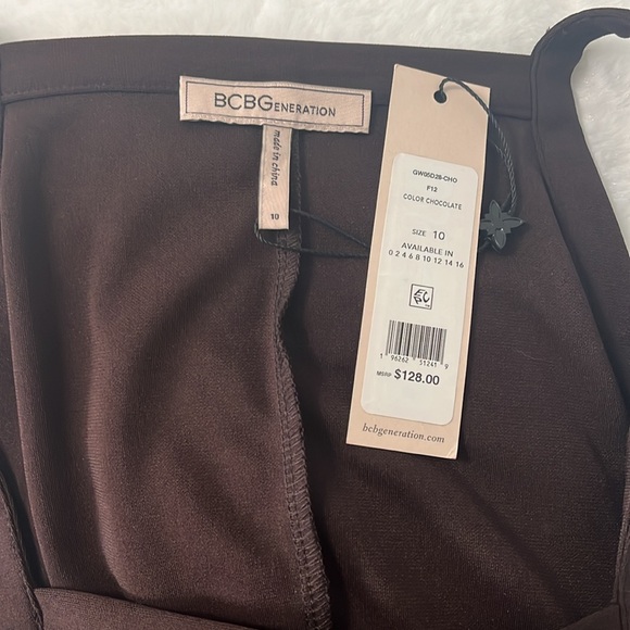 BCBGeneration twist front midi dress, Chocolate, Sz 10 NWT - Picture 10 of 11